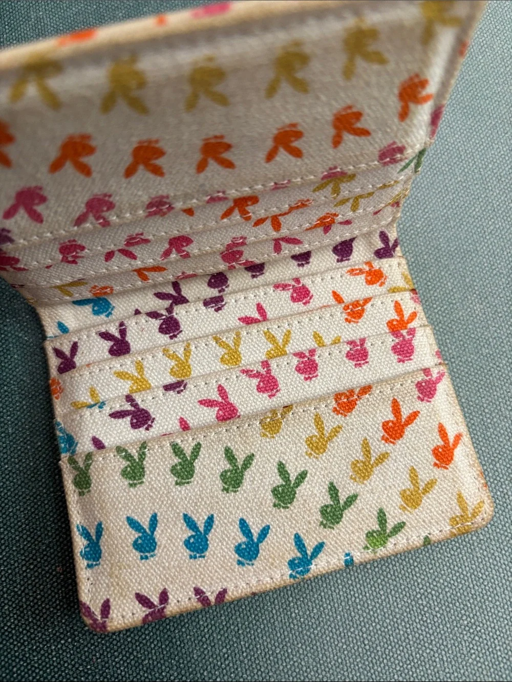 PLAYBOY Vintage Y2K Cardholder Rainbow Bunnies